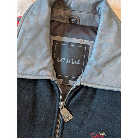 Vintage Budweiser Clydesdales 90s Wool Leather Bomber Racing Jacket Excelled MD - Picture 5 of 11